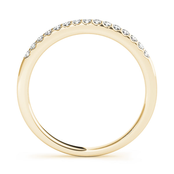 Shared Prong Wedding Half Eternity Ring in Gold & Platinum