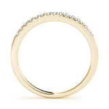 Shared Prong Wedding Half Eternity Ring in Gold & Platinum