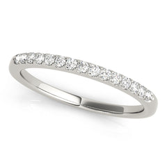 Shared Prong Wedding Half Eternity Ring in Gold & Platinum