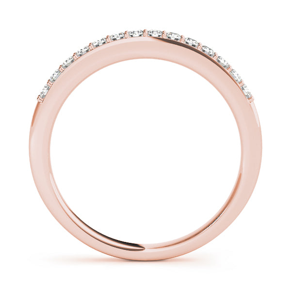 Prong Set Half Eternity Ring in Gold & Platinum