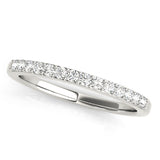 Prong Set Half Eternity Ring in Gold & Platinum