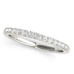 Prong Set Half Eternity Ring in Gold & Platinum