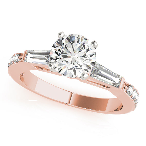 Celestial Fancy Shape Baguette Round Diamond Engagement Ring — 9K/18K Gold & Platinum