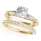 Celestial Fancy Shape Baguette Round Diamond Engagement Ring — 9K/18K Gold & Platinum