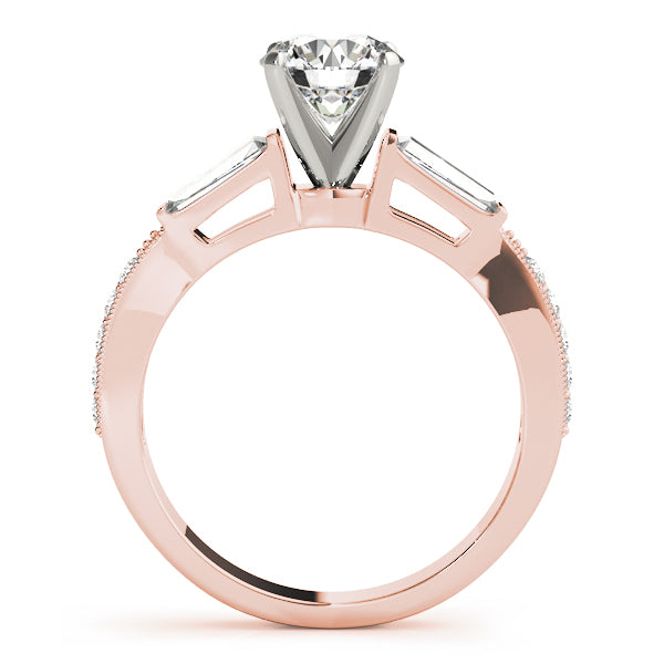 Celestial Fancy Shape Baguette Round Diamond Engagement Ring — 9K/18K Gold & Platinum