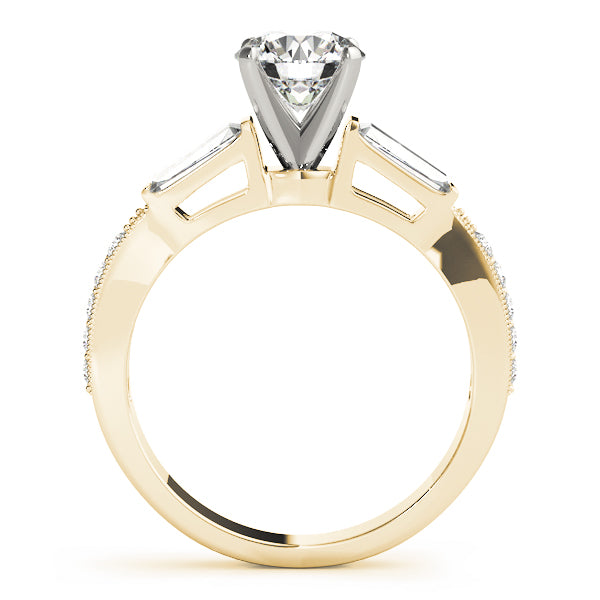 Celestial Fancy Shape Baguette Round Diamond Engagement Ring — 9K/18K Gold & Platinum
