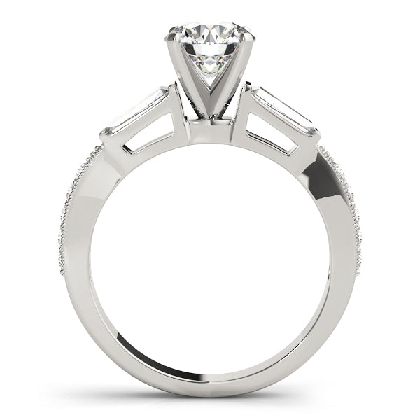 Celestial Fancy Shape Baguette Round Diamond Engagement Ring — 9K/18K Gold & Platinum