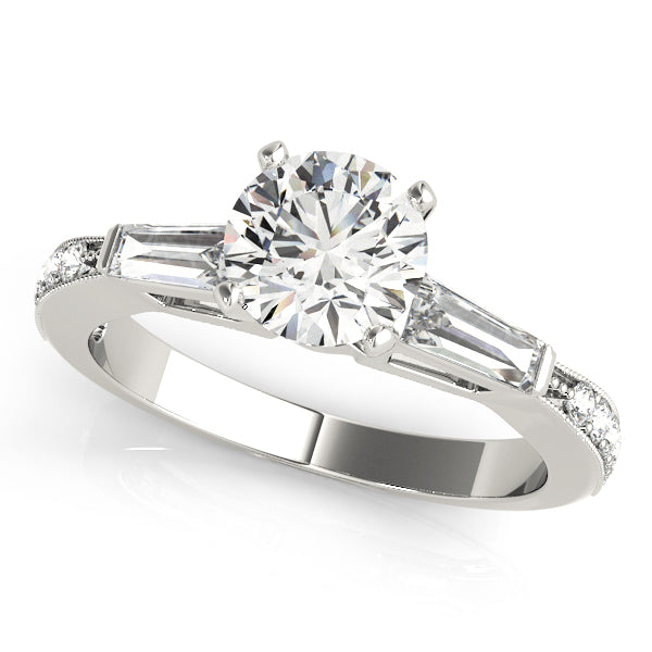 Celestial Fancy Shape Baguette Round Diamond Engagement Ring — 9K/18K Gold & Platinum