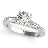 Celestial Fancy Shape Baguette Round Diamond Engagement Ring — 9K/18K Gold & Platinum