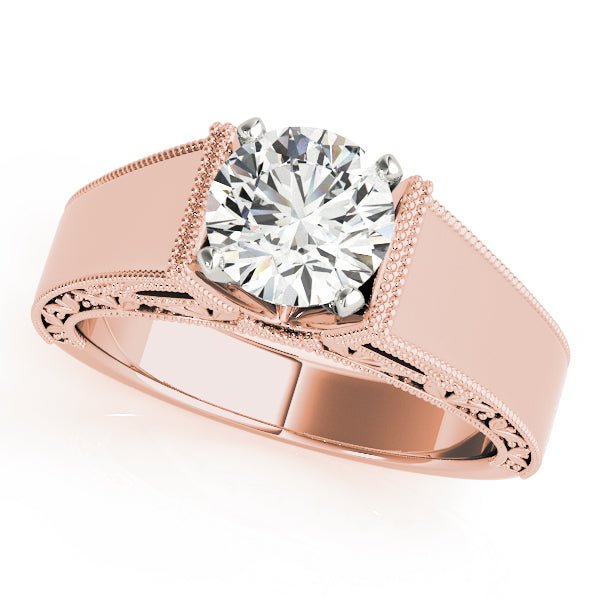 Timeless Solitaires Round Diamond Engagement Ring — 9K/18K Gold & Platinum