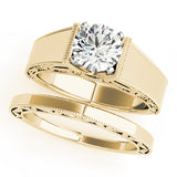 Timeless Solitaires Round Diamond Engagement Ring — 9K/18K Gold & Platinum
