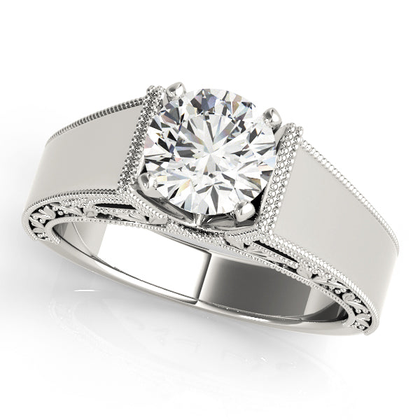Timeless Solitaires Round Diamond Engagement Ring — 9K/18K Gold & Platinum