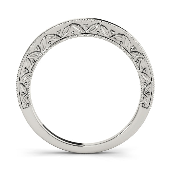 Vintage Filigree Wedding Gold Band