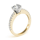 Splendid Prong-Set Round Diamond Engagement Ring — 9K/18K Gold & Platinum