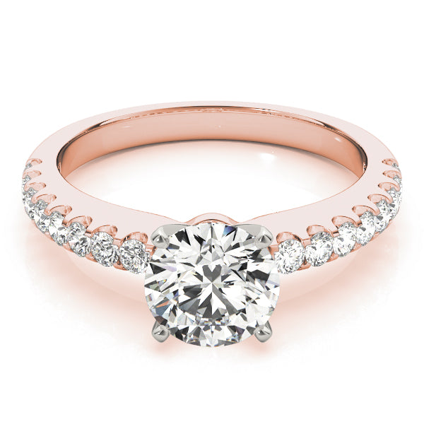 Splendid Prong-Set Round Diamond Engagement Ring — 9K/18K Gold & Platinum