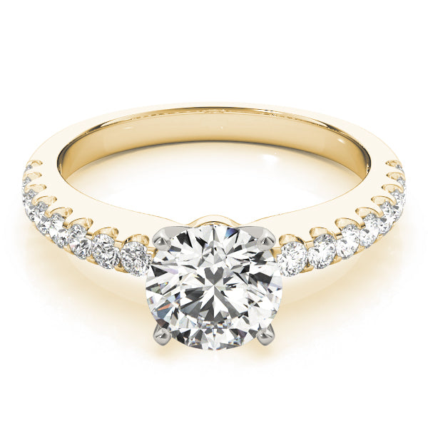 Splendid Prong-Set Round Diamond Engagement Ring — 9K/18K Gold & Platinum