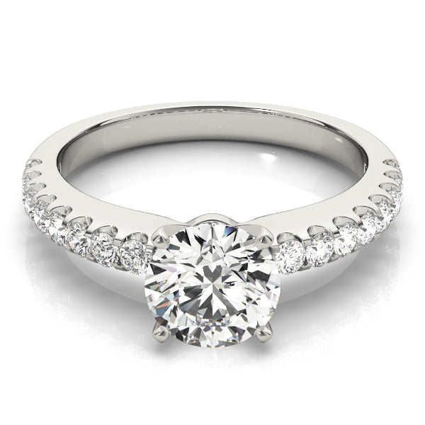 Splendid Prong-Set Round Diamond Engagement Ring — 9K/18K Gold & Platinum