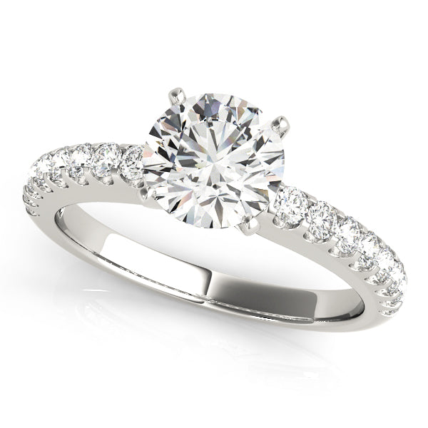 Splendid Prong-Set Round Diamond Engagement Ring — 9K/18K Gold & Platinum