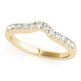 Curved Half Eternity Ring in Gold & Platinum