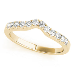 Curved Half Eternity Ring in Gold & Platinum