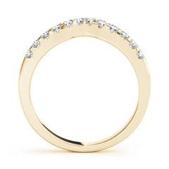 Curved Half Eternity Ring in Gold & Platinum