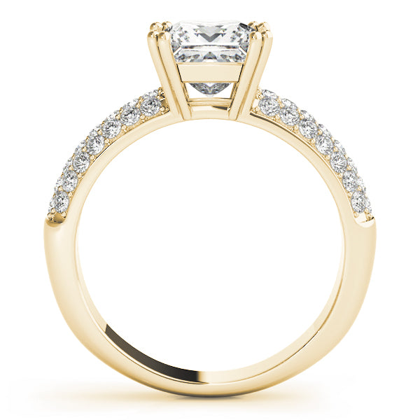 Enchanted Pave Cushion Diamond Engagement Ring — 9K/18K Gold & Platinum