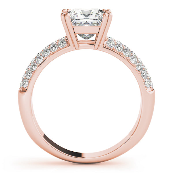 Enchanted Pave Cushion Diamond Engagement Ring — 9K/18K Gold & Platinum