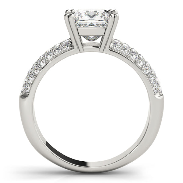 Enchanted Pave Cushion Diamond Engagement Ring — 9K/18K Gold & Platinum