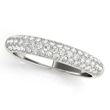 Pavã© Set Half Eternity Ring in Gold & Platinum