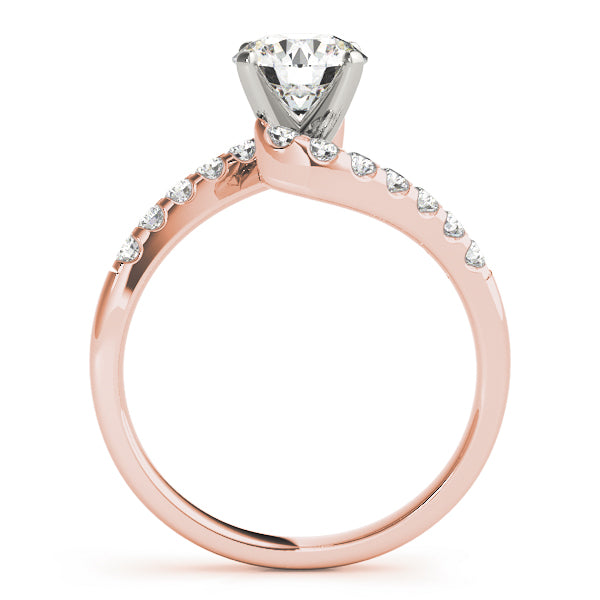 Devoted Bypass Round Diamond Engagement Ring — 9K/18K Gold & Platinum