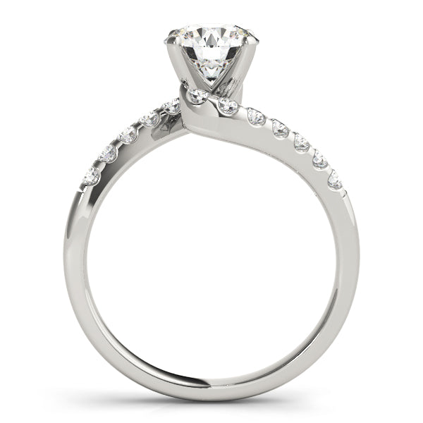 Devoted Bypass Round Diamond Engagement Ring — 9K/18K Gold & Platinum