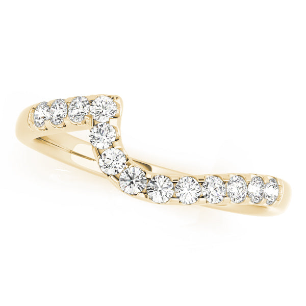 Curved Half Eternity Ring in Gold & Platinum