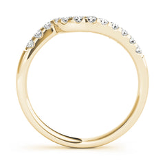 Curved Half Eternity Ring in Gold & Platinum