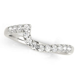 Curved Half Eternity Ring in Gold & Platinum