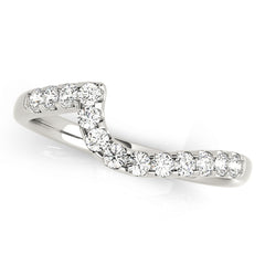 Curved Half Eternity Ring in Gold & Platinum