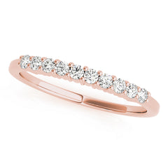 Shared Prong Half Eternity Ring in Gold & Platinum
