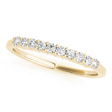 Shared Prong Half Eternity Ring in Gold & Platinum