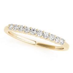 Shared Prong Half Eternity Ring in Gold & Platinum