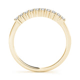 Shared Prong Half Eternity Ring in Gold & Platinum