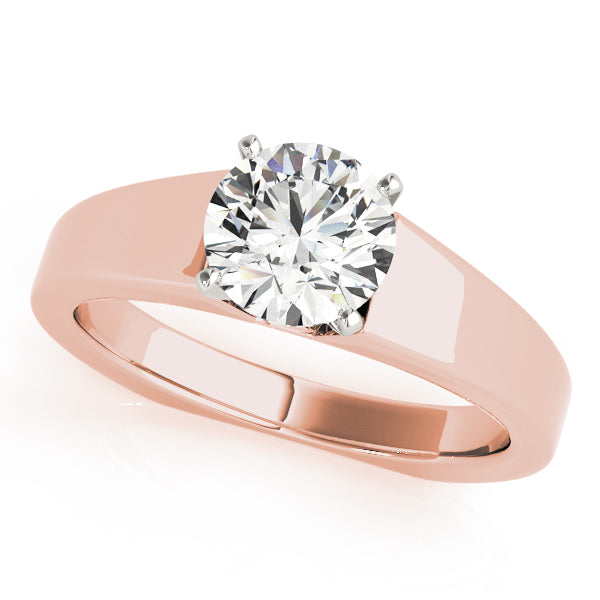 Resplendent Solitaires Round Diamond Engagement Ring — 9K/18K Gold & Platinum