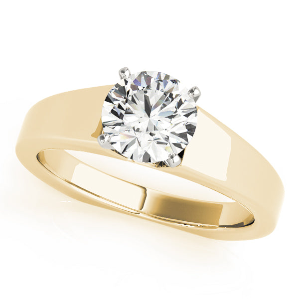 Resplendent Solitaires Round Diamond Engagement Ring — 9K/18K Gold & Platinum