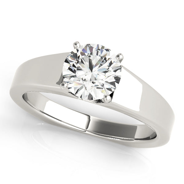 Resplendent Solitaires Round Diamond Engagement Ring — 9K/18K Gold & Platinum