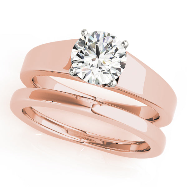 Resplendent Solitaires Round Diamond Engagement Ring — 9K/18K Gold & Platinum