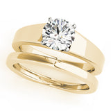 Resplendent Solitaires Round Diamond Engagement Ring — 9K/18K Gold & Platinum