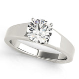 Resplendent Solitaires Round Diamond Engagement Ring — 9K/18K Gold & Platinum