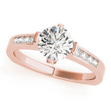 Cherished Channel-Set Round Diamond Engagement Ring — 9K/18K Gold & Platinum