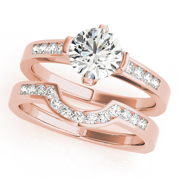 Cherished Channel-Set Round Diamond Engagement Ring — 9K/18K Gold & Platinum