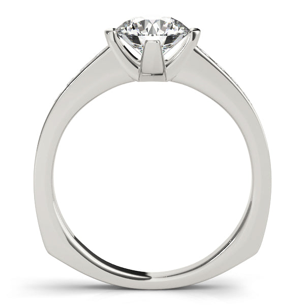 Cherished Channel-Set Round Diamond Engagement Ring — 9K/18K Gold & Platinum