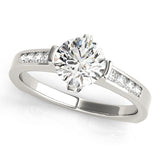Cherished Channel-Set Round Diamond Engagement Ring — 9K/18K Gold & Platinum