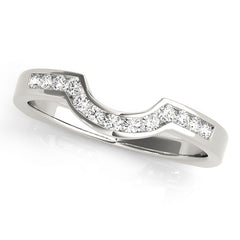 Channel Set Half Eternity Ring in Gold & Platinum